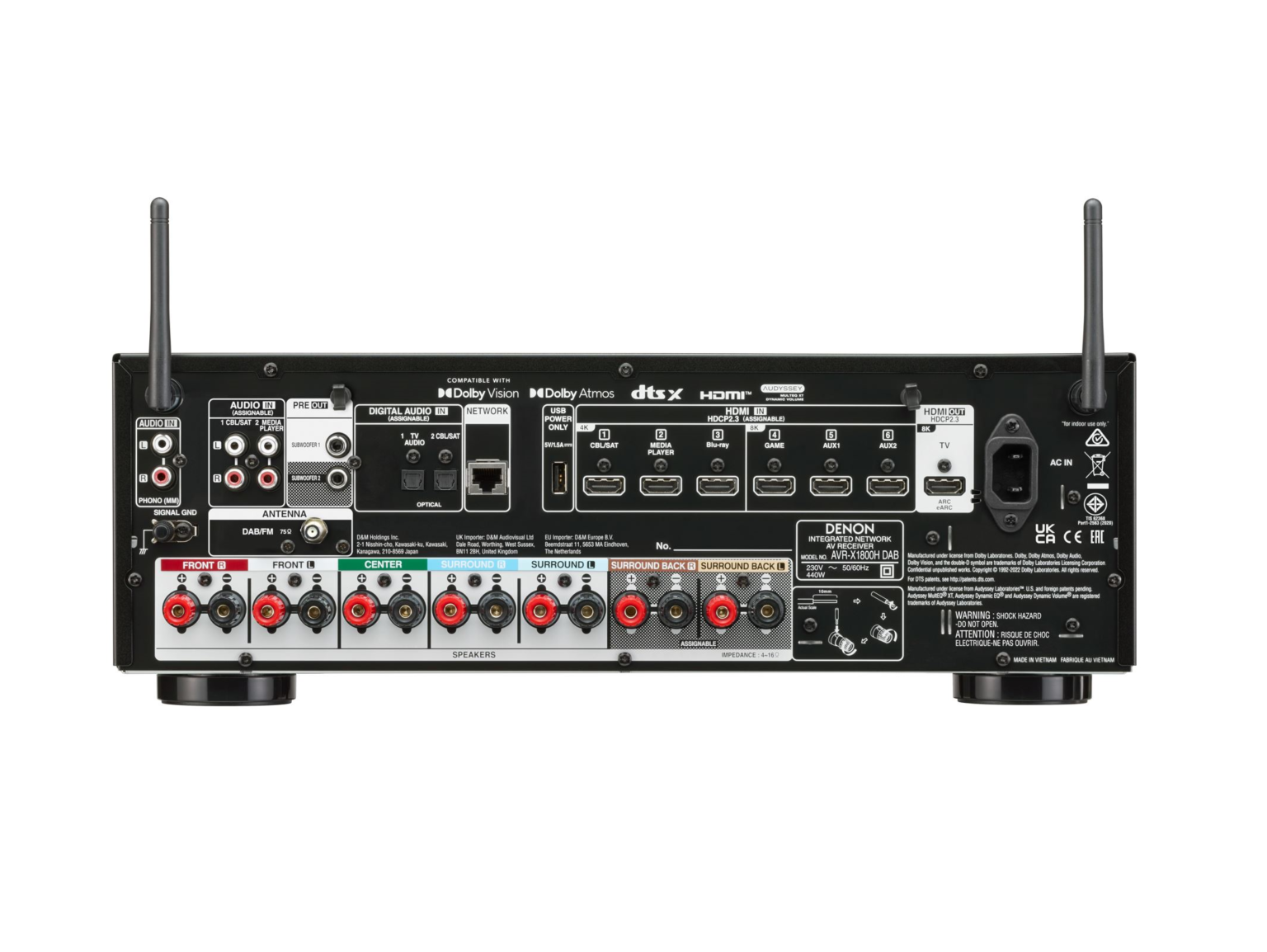 DENON AVR X1800H DAB black