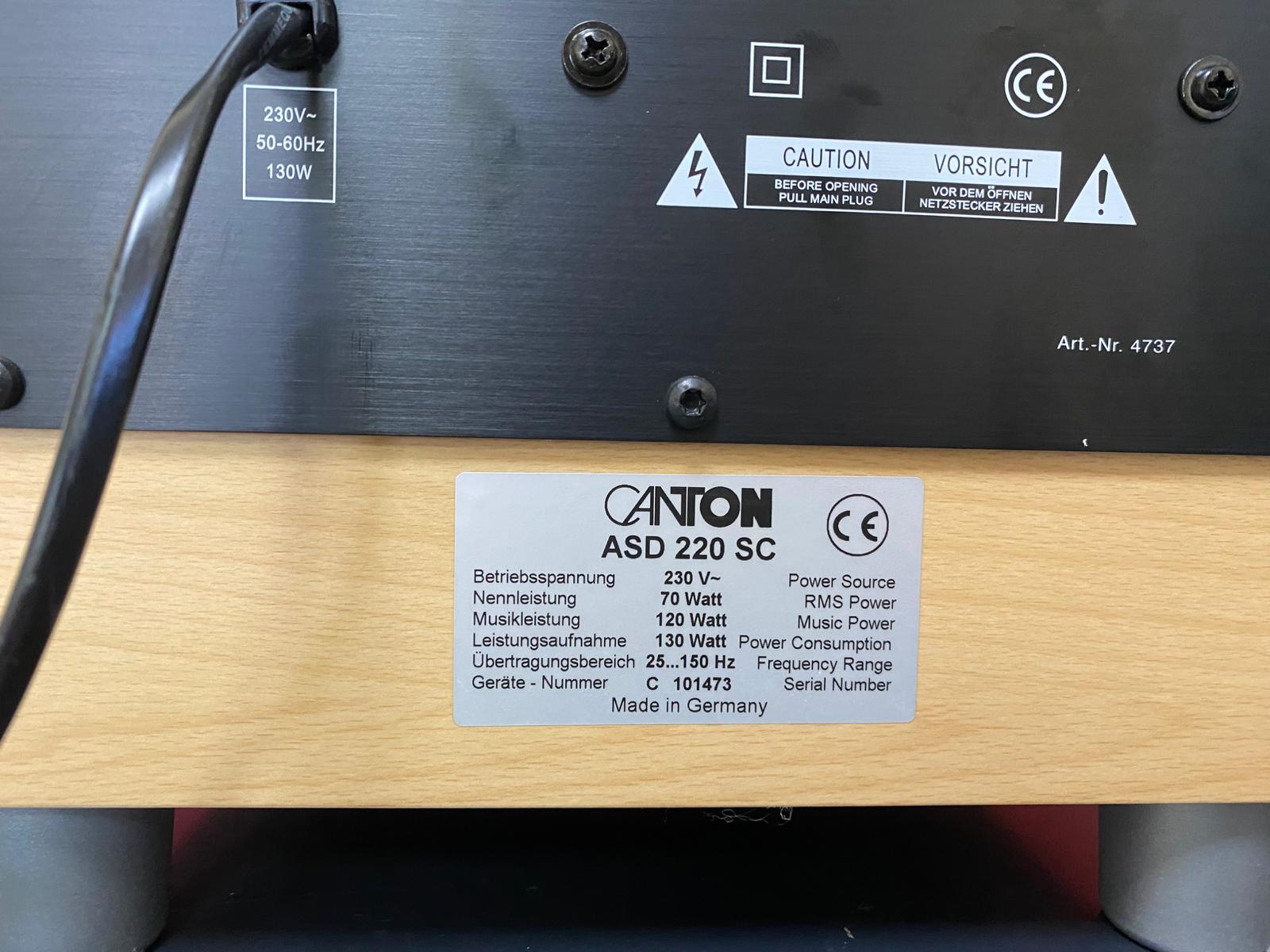 CANTON – ASD 220 SC USATO NO IMBALLO