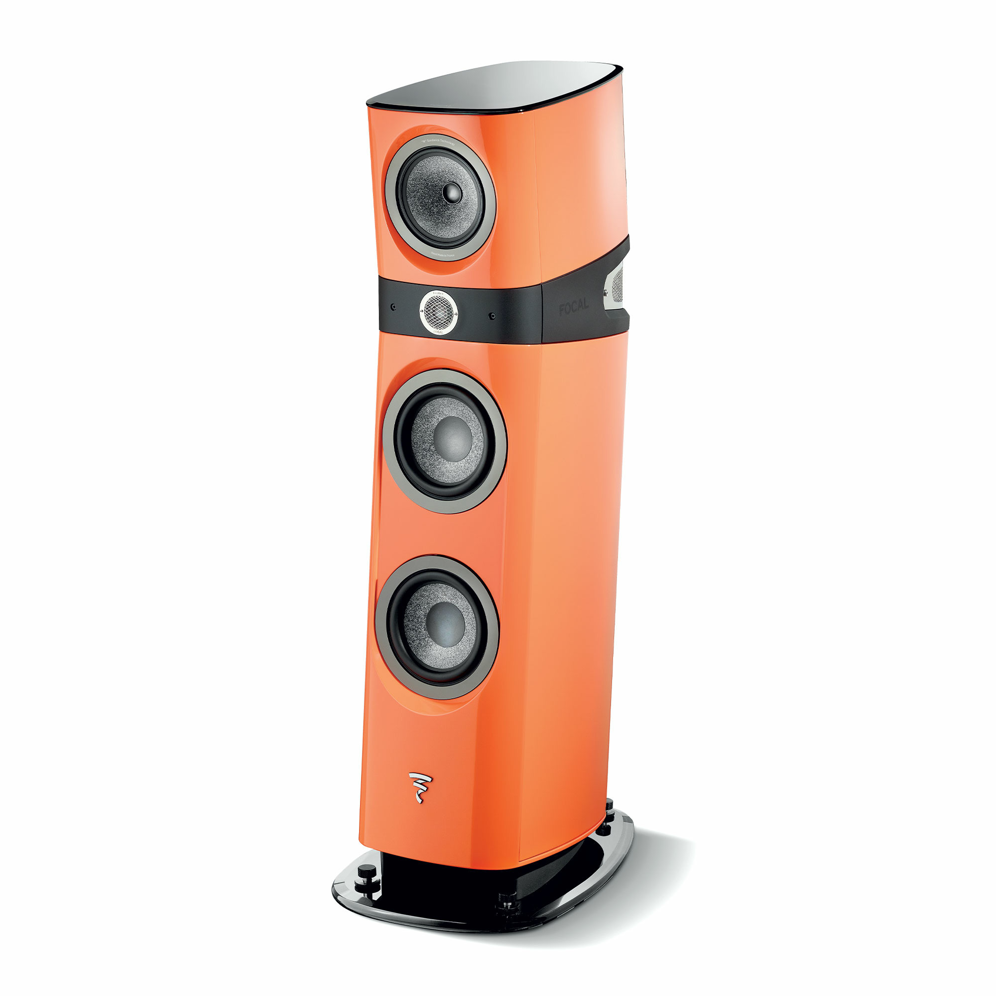 FOCAL  SOPRA N° 2 arancione laccato (coppia)