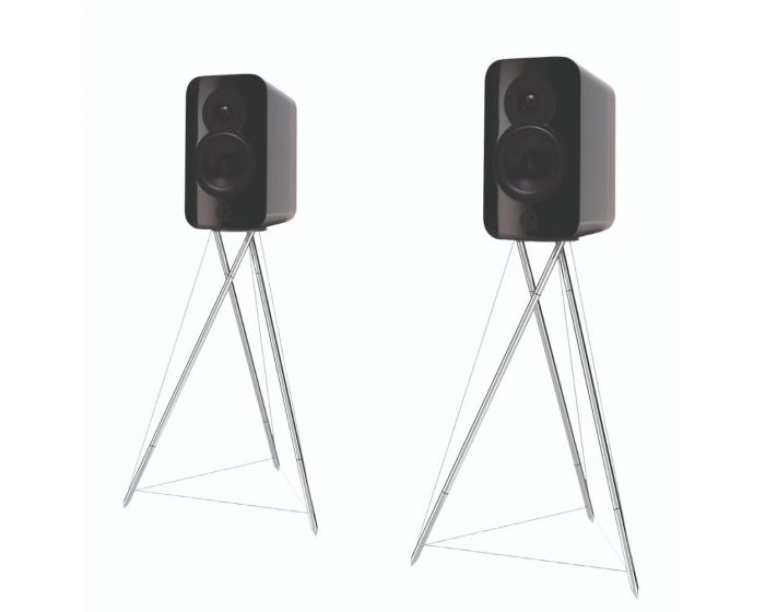 Q ACOUSTICS CONCEPT 300 con stand TENSEGRITY nero high gloss + rosewood (coppia)